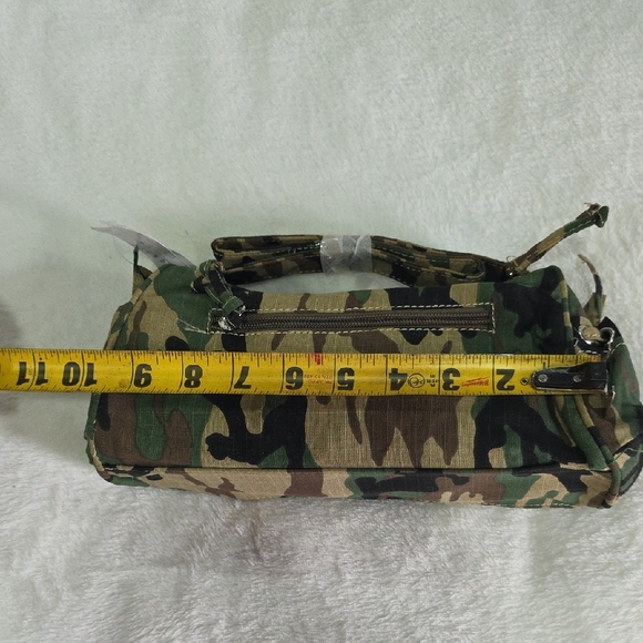 Small Camo Green and Brown Shoulder Bag - Picture 5 of 8